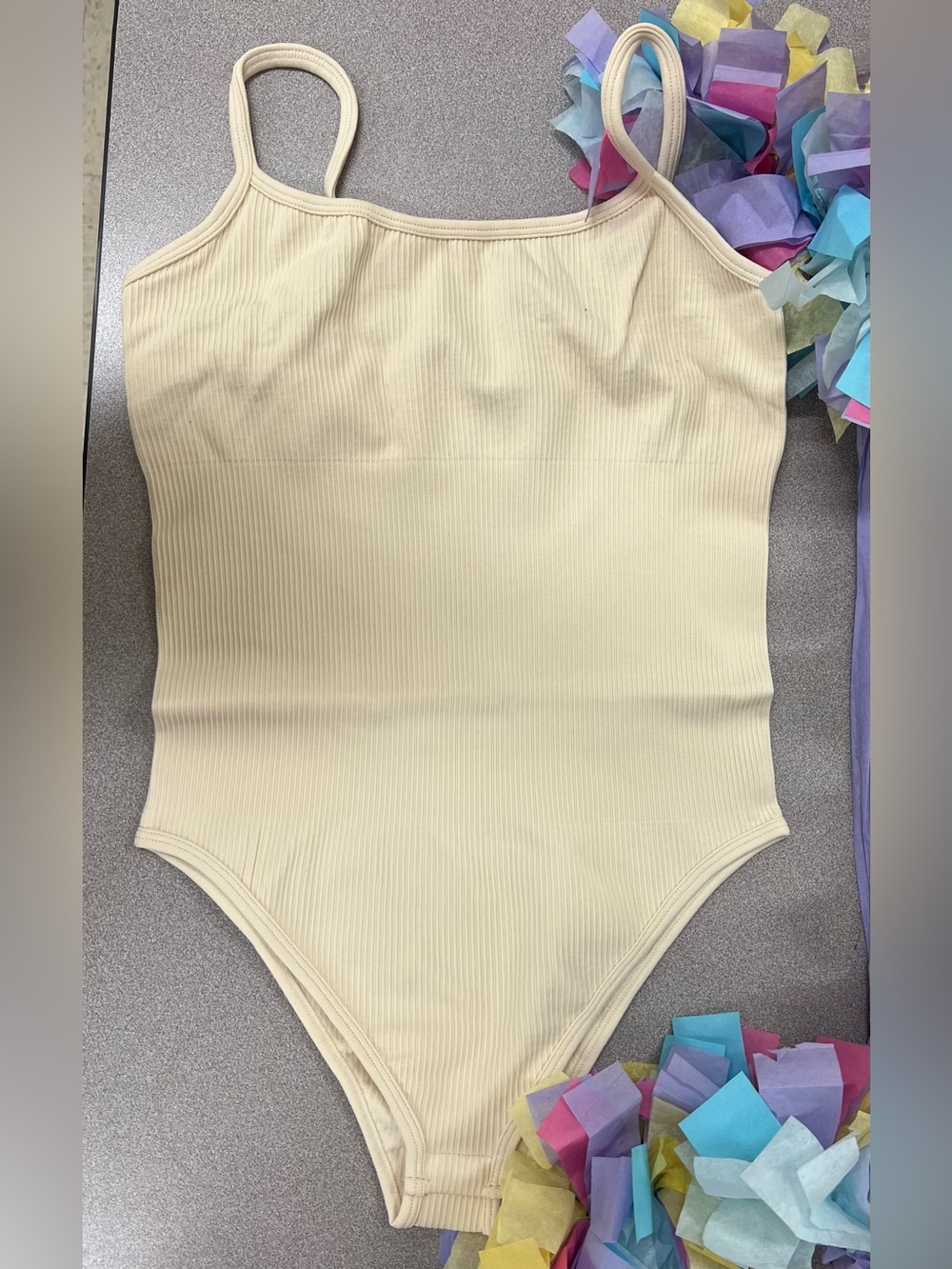 (3)‼️OQQ Sz M Ribbed Spaghetti Strap Tank body suits - Picture 4 of 7